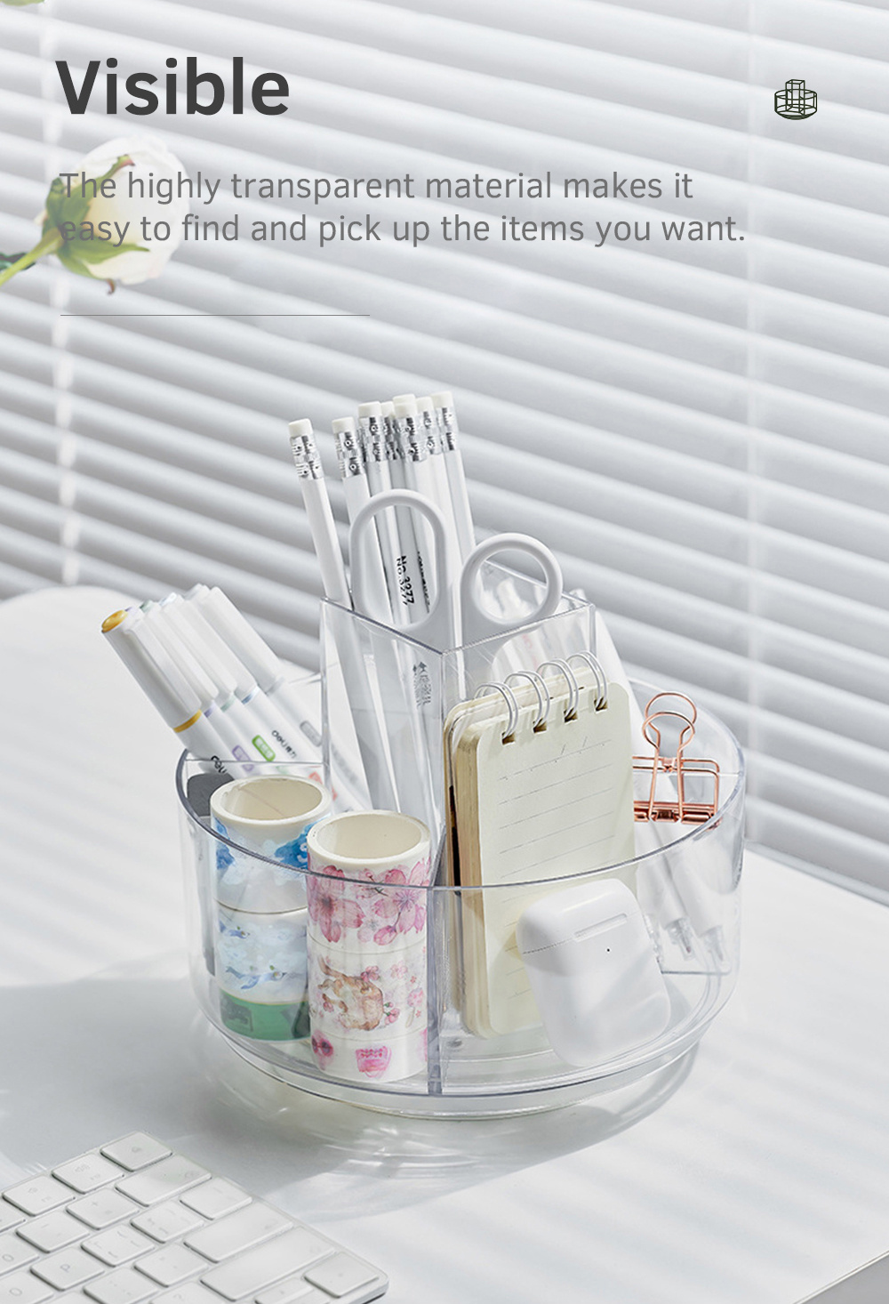 Rotating Cosmetic Storage Tray-6